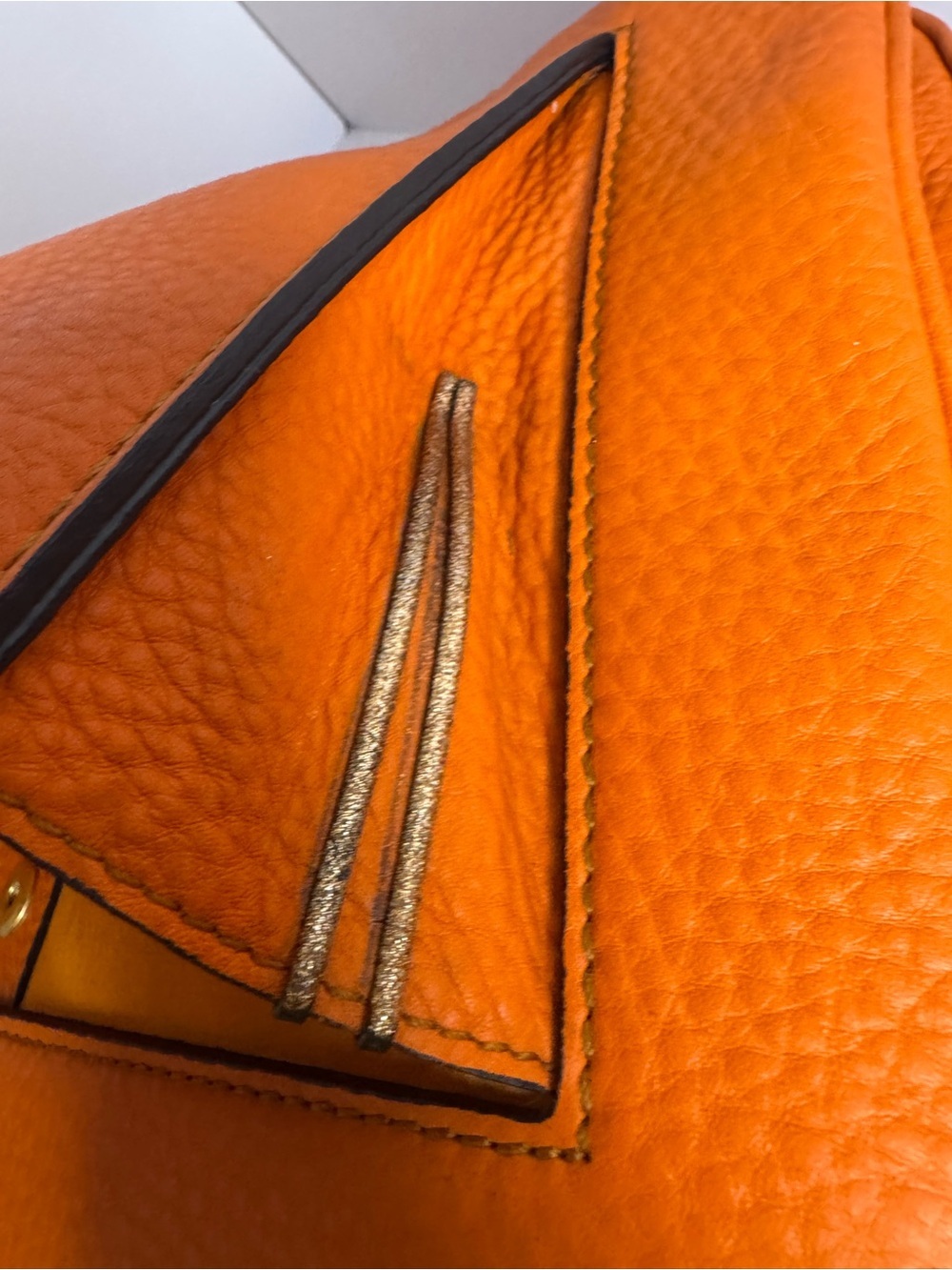 #320 MCM Limited Edition Buckle Flap Top Handle Leather Color block Two Way Bag - Picture 17 of 17